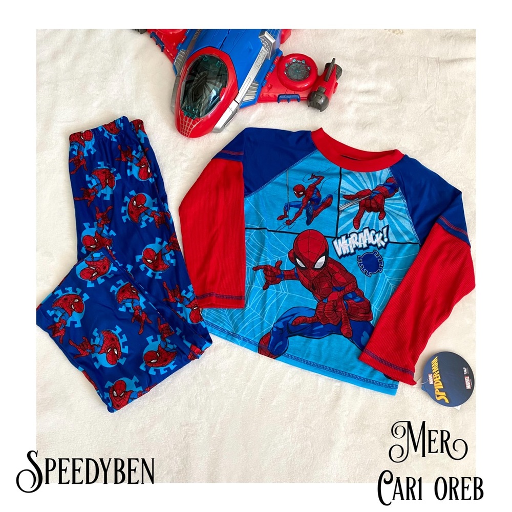 Marvel Spider-Man Fleece Pajama 2-Piece Set NWT